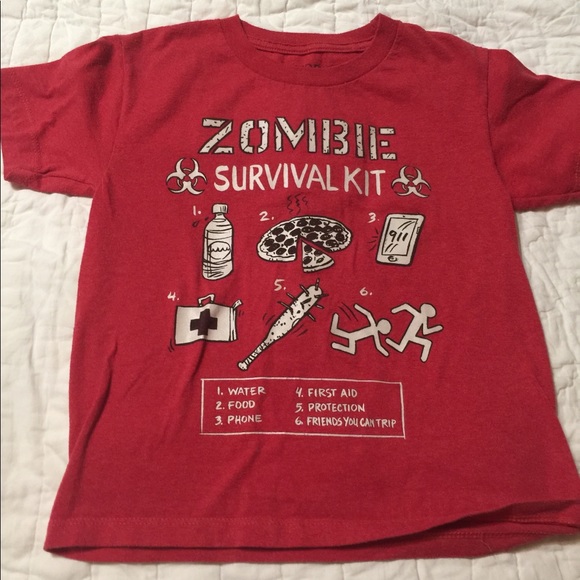 hybrid shirts tops zombie survival kit t shirt size xs poshmark
